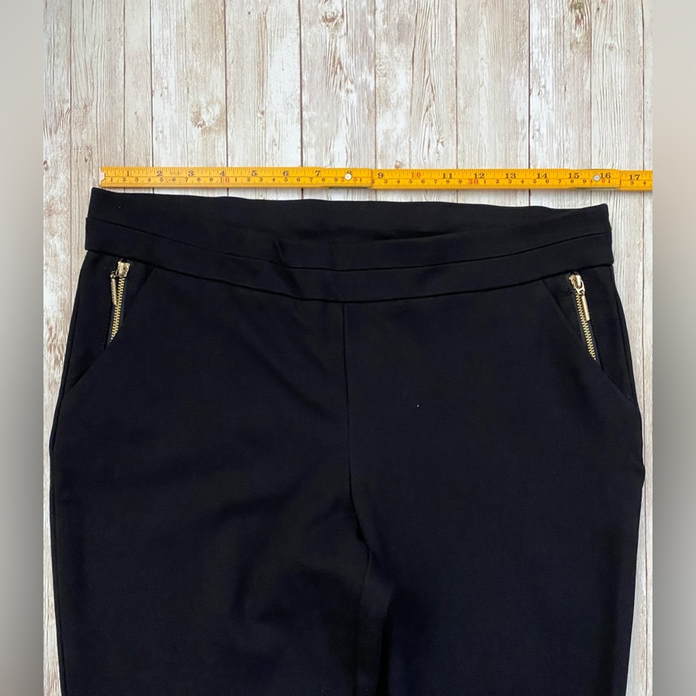 Anne Klein Women’s Elastic Waist Pull On Point Skinny Psnts Black with Gold 10 - Picture 5 of 12